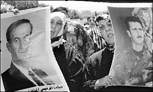 Vater Hafez al-Assad und Sohn Baschar al-Assad