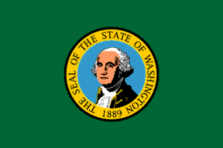 Offizielle Flagge des Staates Washington 